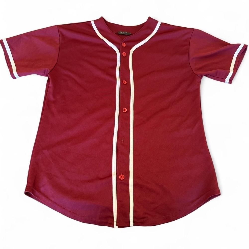 Vintage Pro USA Burgundy Baseball Jersey - Adultโ Size L - Halloween Costume